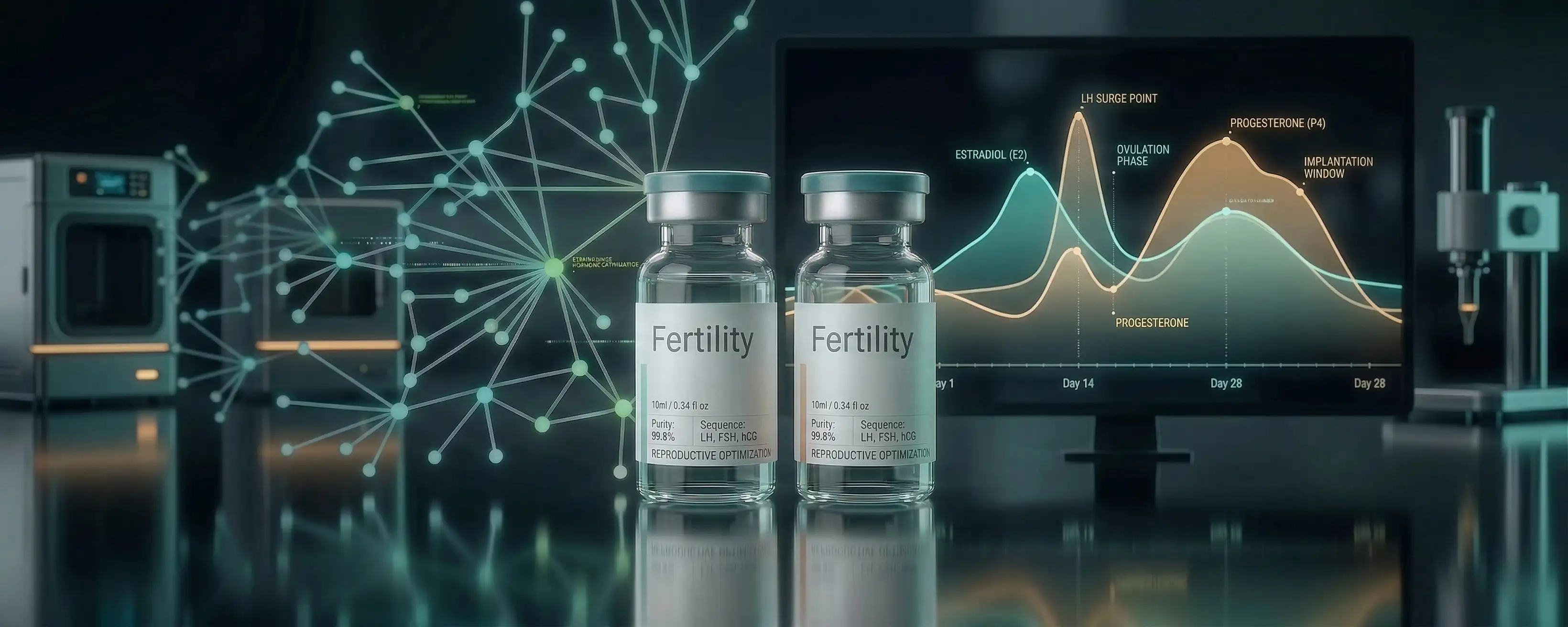 Reproductive hormone reference vial
